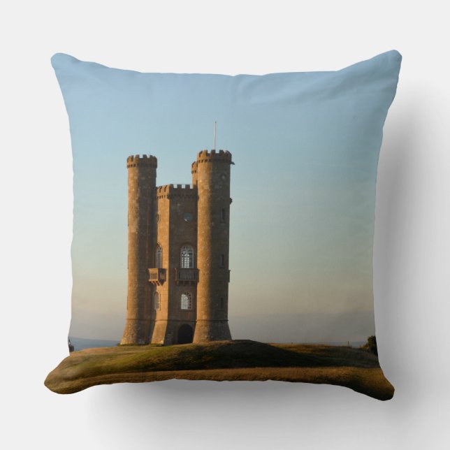 Coussin Tour de Broadway dans le carreau de Cotswolds (Recto)