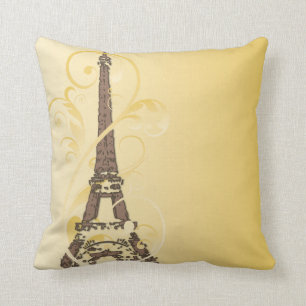 Coussin Tour Eiffel avec des rouleaux