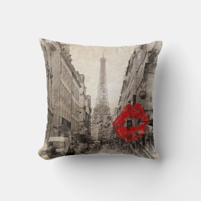 Coussin Tour Eiffel de Paris de paysage d'automne (Recto)