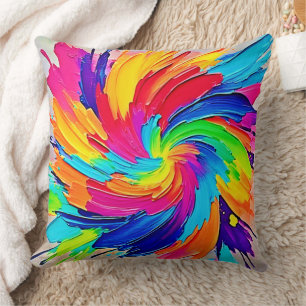 Coussin Tourbillon de couleurs : Art Abstrait