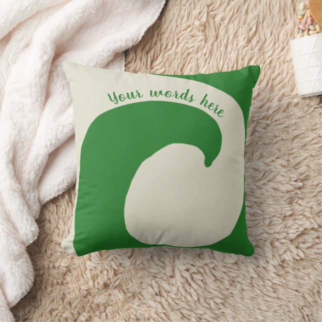 Coussin Tourbillon vert à feuillage persistant tourbillon (Couverture)