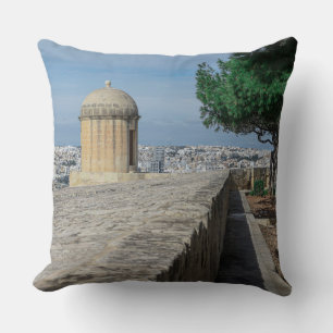 Coussin Tourelle de canon sur les murs de la vieille ville