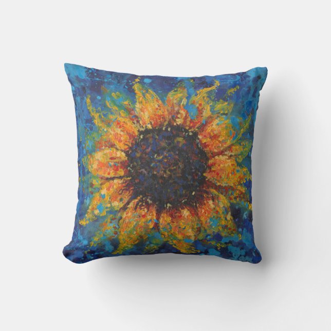 Coussin Tournesol abstrait (Recto)