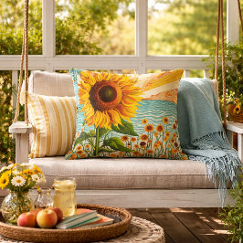 Coussin Tournesol et citation