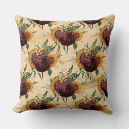 Coussin Tournesol et Ranunculus