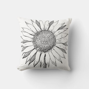 Coussin Tournesol illustré