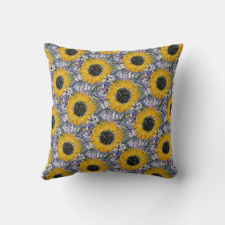 Coussin Tournesol Medley Jeu d'oreiller
