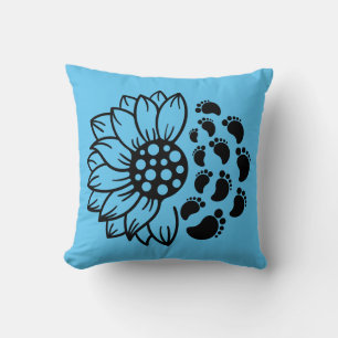 Coussin Tournesol & Pieds de Bébé