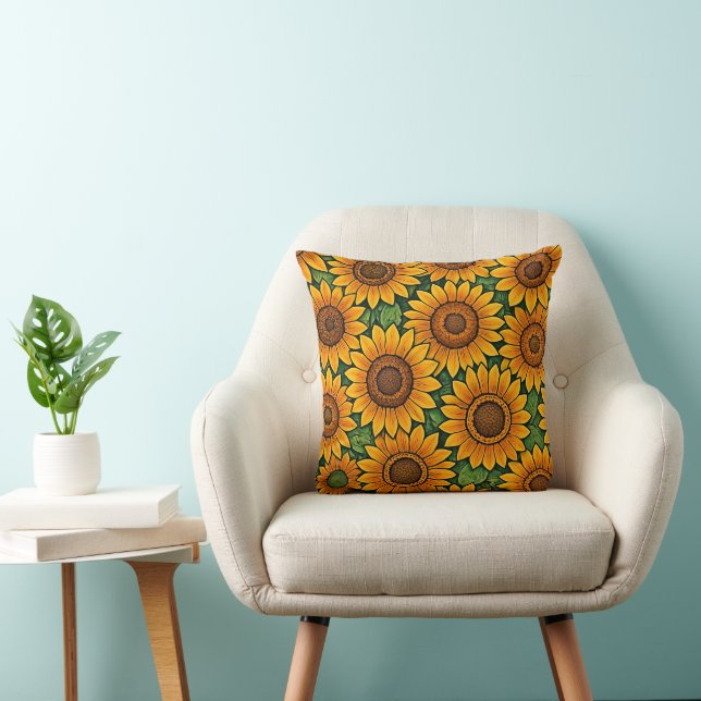 Coussin Tournesols (Chaise)