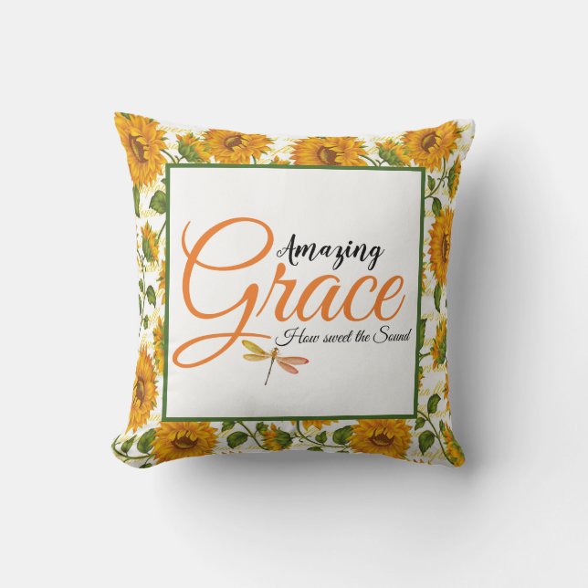 Coussin Tournesols Amazing Grace  (Recto)