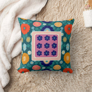 Coussin Tournesols Groovy et Fleurs Botaniques