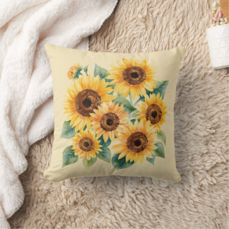 Coussin Tournesols rustiques