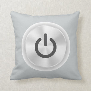 Coussin Tournez-moi sur le bouton drôle gris