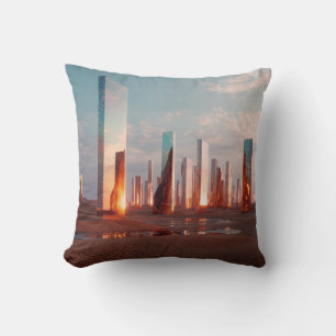 Coussin Tours Miroirs Surréalistes Futuristes Dans Le Dése