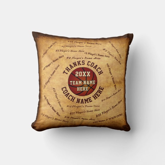 Coussin Tous les cadeaux de Merci d'entraîneur de football (Recto)