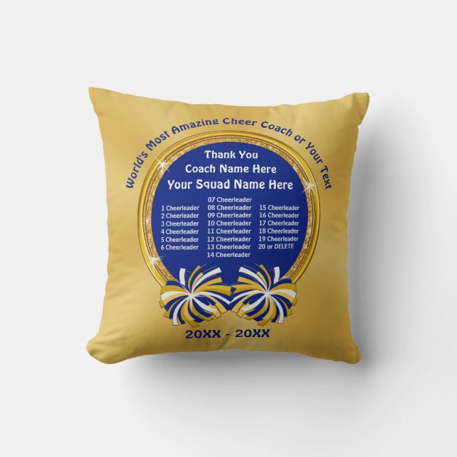Coussin TOUS LES Cheerleaders du Merci Cadeaux pour les co (Recto)