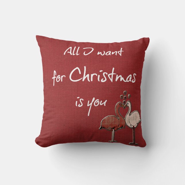 Coussin Tout ce que je veux pour Noël, c'est toi (Recto)