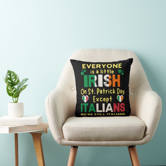 Coussin Tout le monde est un peu irlandais le jour de la S (Chaise)