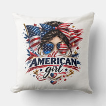 Toute fille américaine - Conception de drapeau amé