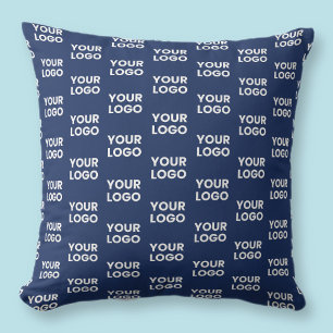 Coussin Toute image ou logo d'entreprise Bleu marine foncé