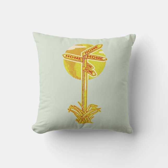 Coussin Toutes les routes mènent à la maison (Recto)