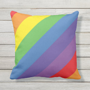 Coussin Traces Arc-en-ciel multicolore moderne coloré