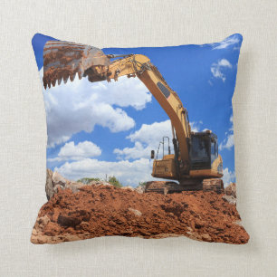 Coussin Tracteur d'excavatrice au travail