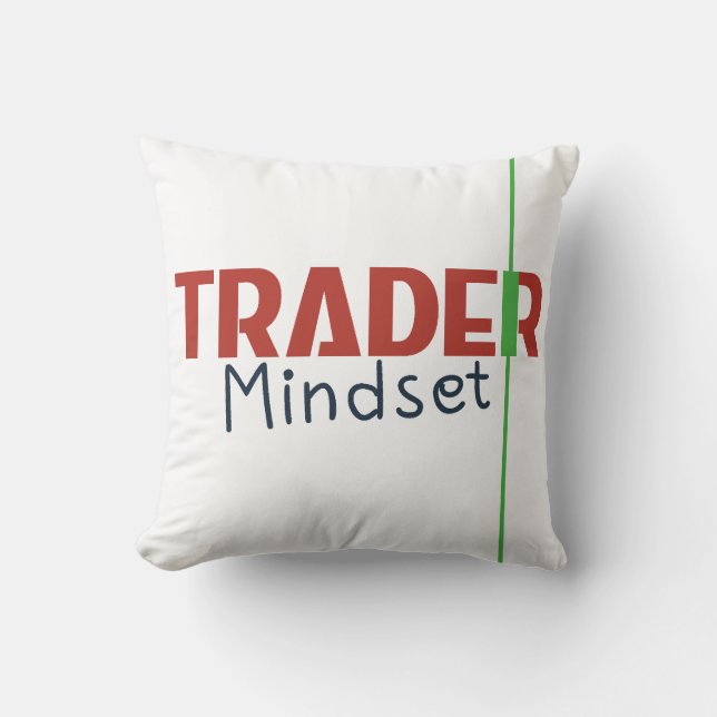 Coussin Trader Mindset – Discipline, Focus, Trading Psycho (Recto)