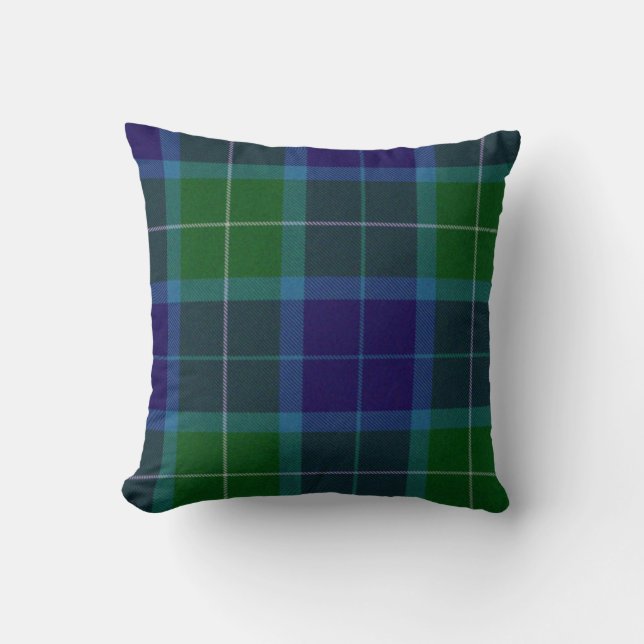 Coussin traditionnel de plaid de tartan de Wallace (Recto)