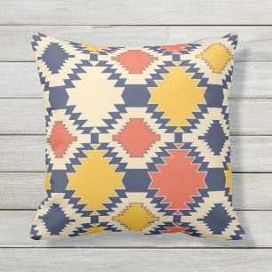 Coussin Traditionnel, ethnique, rustique, géométrique, v