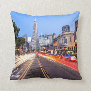 Coussin Trafic de flou de mouvement de la plage de San Fra
