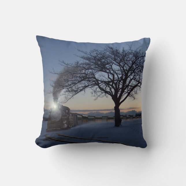 Coussin "Train de Noël de Timmy " (Recto)