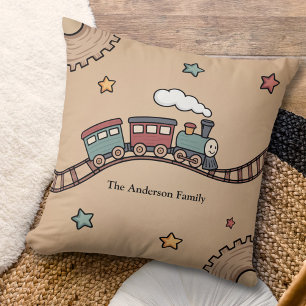 Coussin Train en bois
