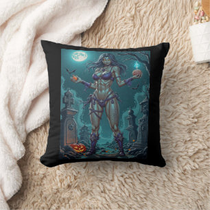 Coussin Traite d'Halloween ou ami Zombie w Cerveau