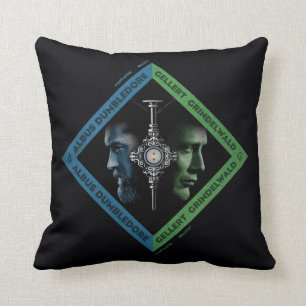 Coussin Tranche sanguine Dumbledore & Grindlewald Graphiqu
