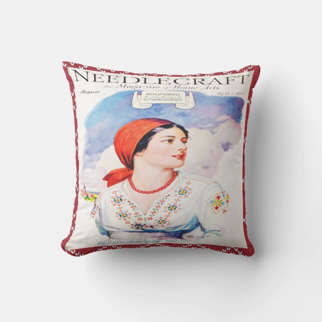 Coussin "Travail des aiguilles" (Recto)