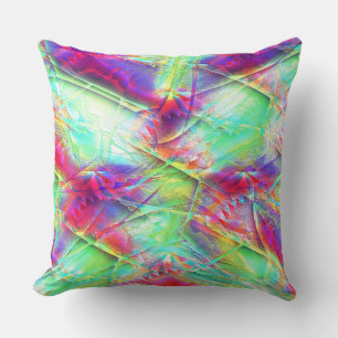 Coussin Traversée d'égratignures de scie, à la texture mau