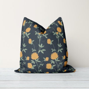 Coussin Trèfle de Prairie Botanique Rétro   Jardin de Minu