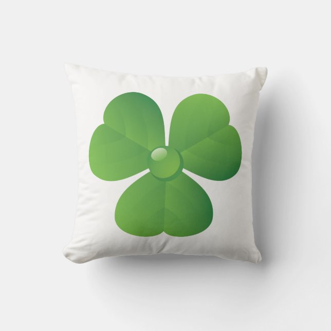 Coussin Trèfle irlandais vert Saint Patrick (Recto)