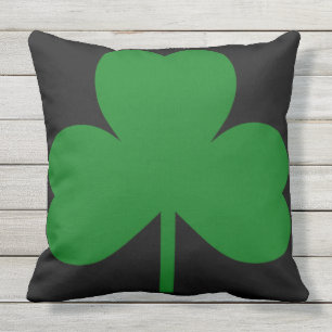 Coussin Trèfle vert de shamrock