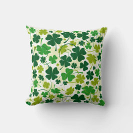 Coussin Trèfles floraux chanceux