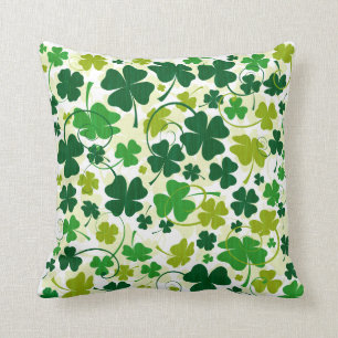 Coussin Trèfles floraux chanceux