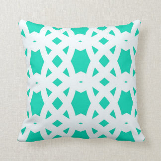 Coussin Trellis arabe en Aqua