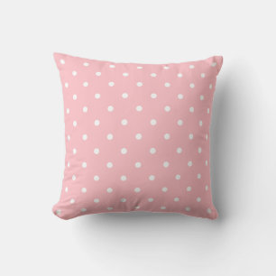 Coussin Trend Couleur rose Pois blancs Joli Modèle