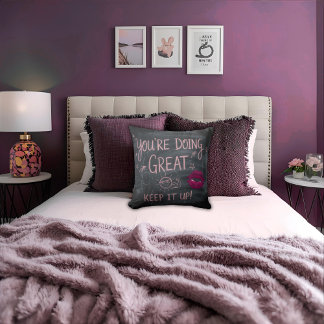 Coussin Trendy Chalk Board Girly Motivational Quote 