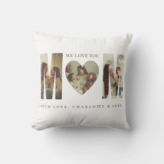 Coussin Trendy Personalized Photo WE LOVE YOU Mom Pillow