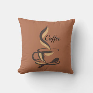 Coussin Très Cool et Mignon Café ou Java