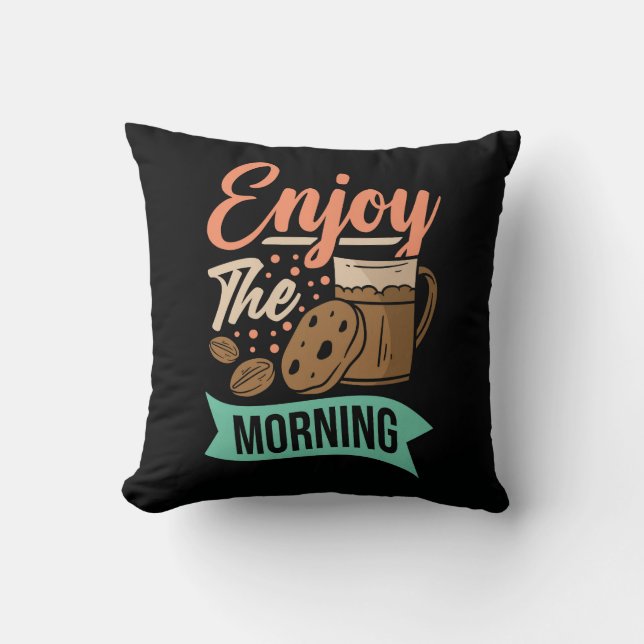 Coussin Très Cool et Mignon Café ou Java (Recto)