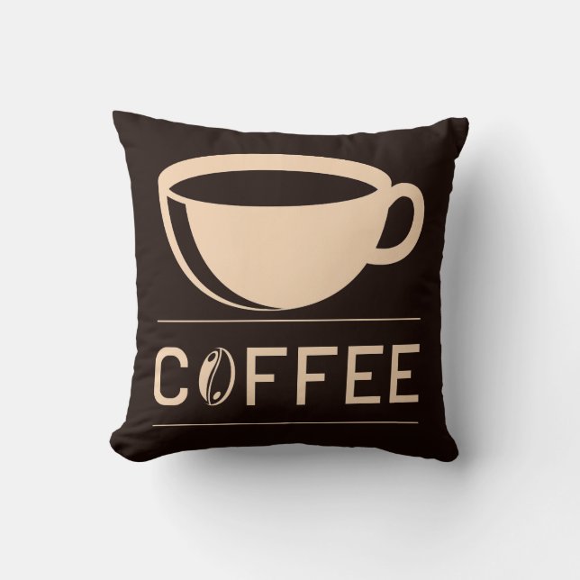 Coussin Très Cool et Mignon Café ou Java (Recto)