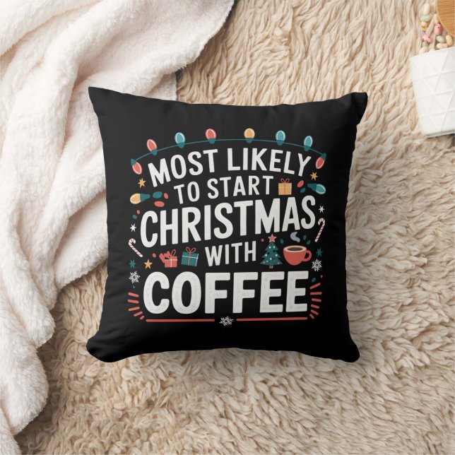 Coussin Très Probable De Commencer Noël Avec La Famille De (Couverture)